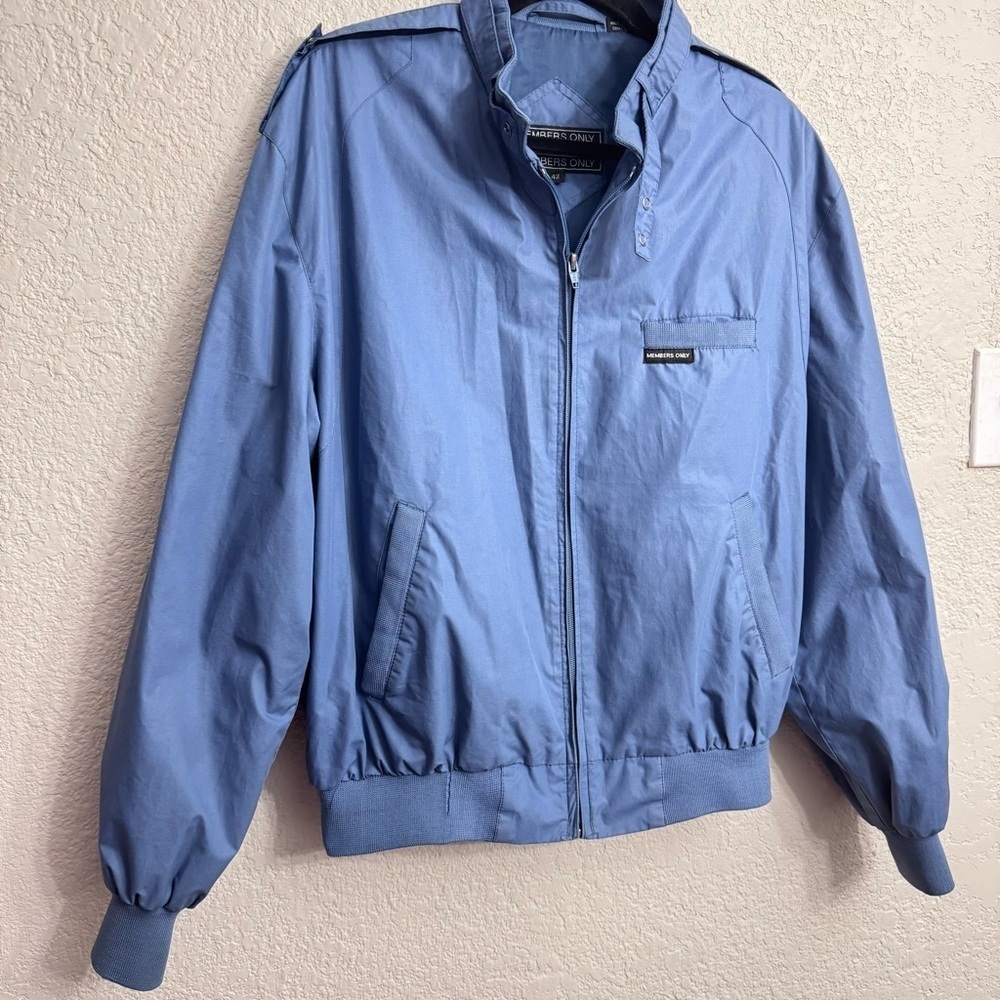 Men's Members Only Blue Jacket - Size 42 - Picture 3 of 6